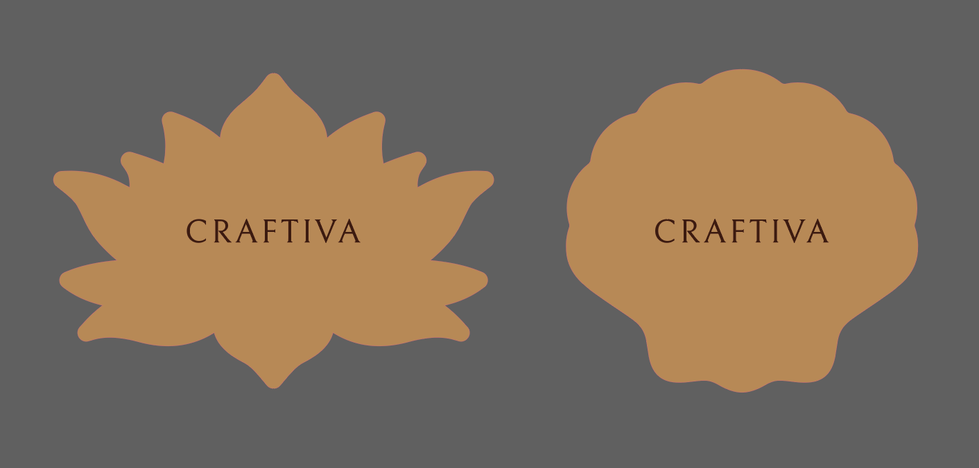 Early lotus and shell trivet silhouette concepts